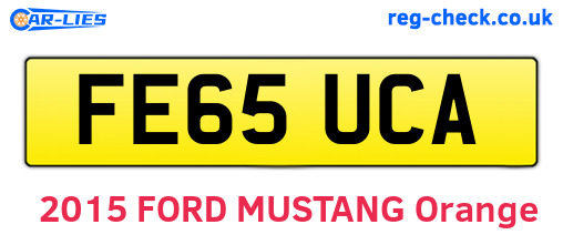 FE65UCA are the vehicle registration plates.