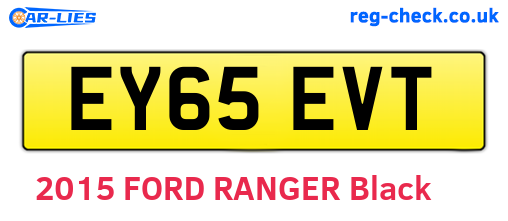 EY65EVT are the vehicle registration plates.