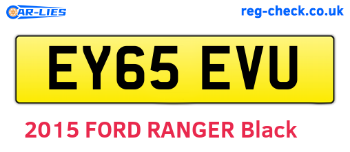 EY65EVU are the vehicle registration plates.