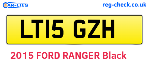 LT15GZH are the vehicle registration plates.