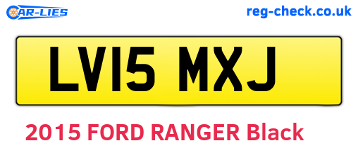 LV15MXJ are the vehicle registration plates.