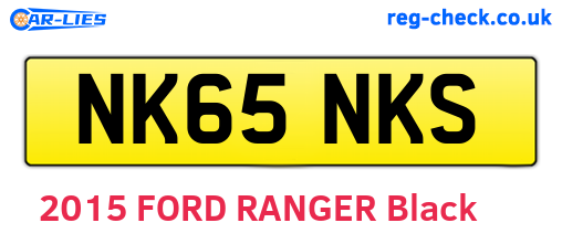 NK65NKS are the vehicle registration plates.