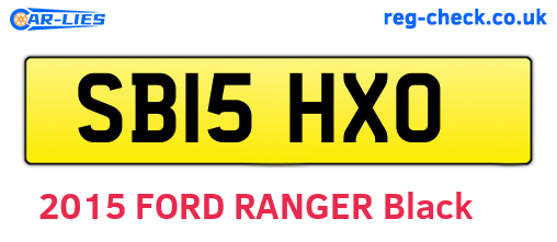 SB15HXO are the vehicle registration plates.