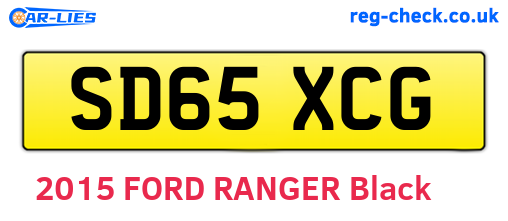 SD65XCG are the vehicle registration plates.