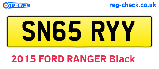 SN65RYY are the vehicle registration plates.