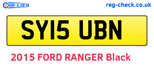 SY15UBN are the vehicle registration plates.