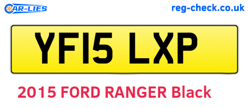 YF15LXP are the vehicle registration plates.