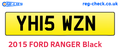 YH15WZN are the vehicle registration plates.
