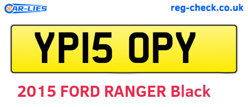 YP15OPY are the vehicle registration plates.