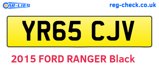 YR65CJV are the vehicle registration plates.