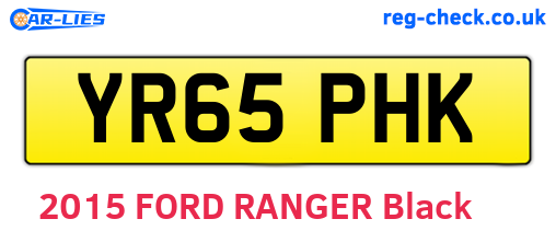 YR65PHK are the vehicle registration plates.