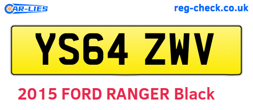 YS64ZWV are the vehicle registration plates.