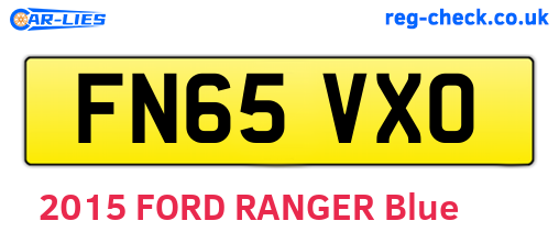 FN65VXO are the vehicle registration plates.