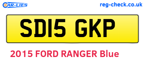 SD15GKP are the vehicle registration plates.