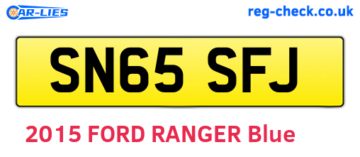 SN65SFJ are the vehicle registration plates.