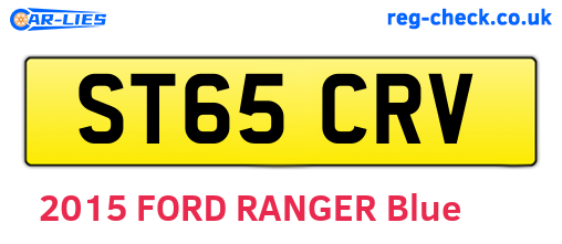 ST65CRV are the vehicle registration plates.