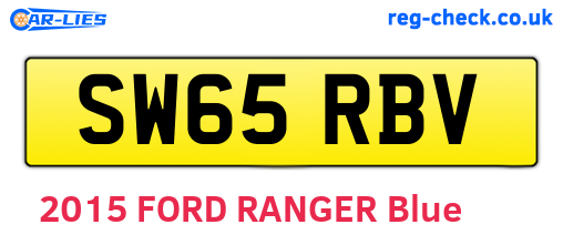 SW65RBV are the vehicle registration plates.