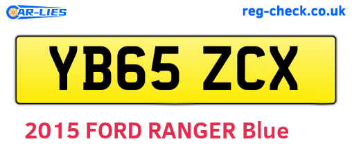 YB65ZCX are the vehicle registration plates.