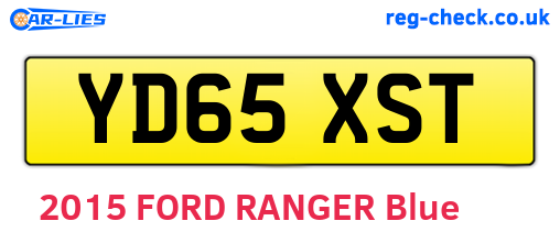 YD65XST are the vehicle registration plates.
