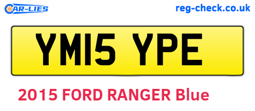 YM15YPE are the vehicle registration plates.