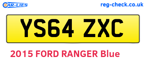 YS64ZXC are the vehicle registration plates.