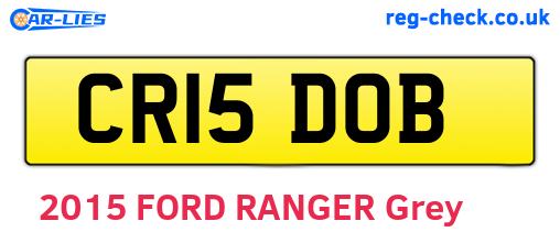 CR15DOB are the vehicle registration plates.