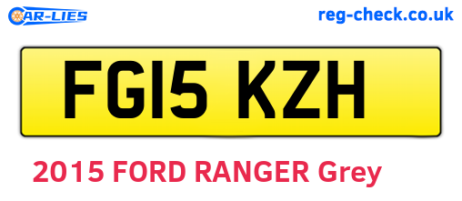 FG15KZH are the vehicle registration plates.