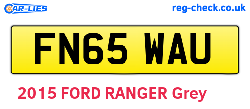 FN65WAU are the vehicle registration plates.