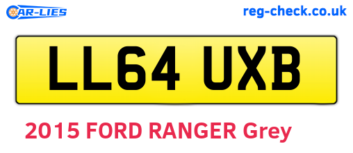 LL64UXB are the vehicle registration plates.