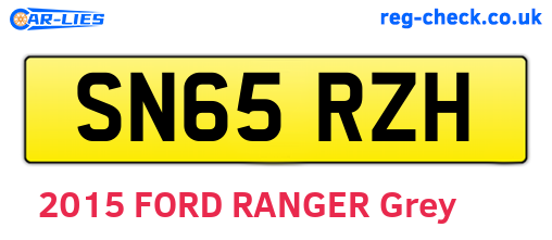 SN65RZH are the vehicle registration plates.