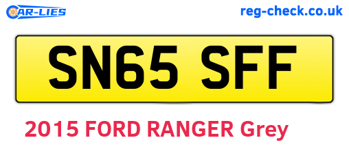 SN65SFF are the vehicle registration plates.