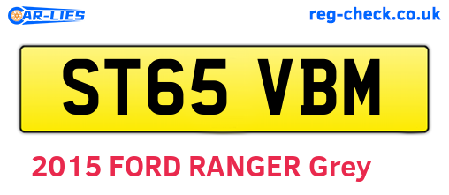 ST65VBM are the vehicle registration plates.
