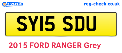 SY15SDU are the vehicle registration plates.