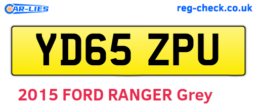 YD65ZPU are the vehicle registration plates.