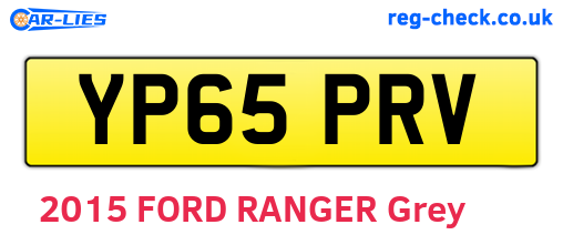 YP65PRV are the vehicle registration plates.