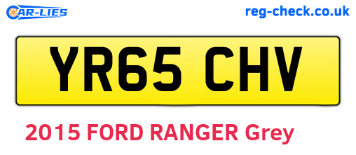 YR65CHV are the vehicle registration plates.
