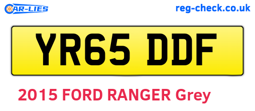 YR65DDF are the vehicle registration plates.