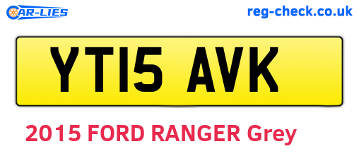 YT15AVK are the vehicle registration plates.