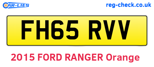 FH65RVV are the vehicle registration plates.