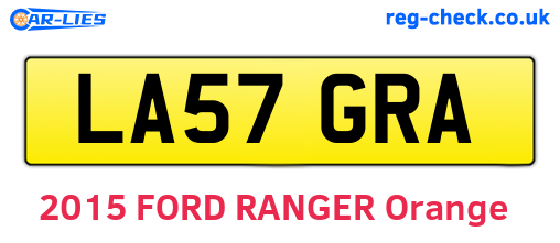 LA57GRA are the vehicle registration plates.