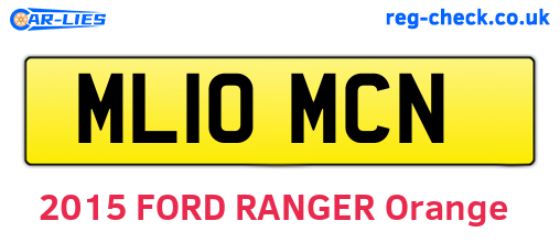 ML10MCN are the vehicle registration plates.