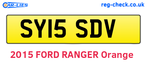 SY15SDV are the vehicle registration plates.