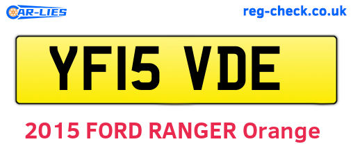 YF15VDE are the vehicle registration plates.