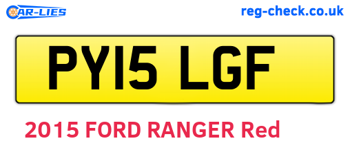 PY15LGF are the vehicle registration plates.
