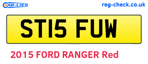 ST15FUW are the vehicle registration plates.