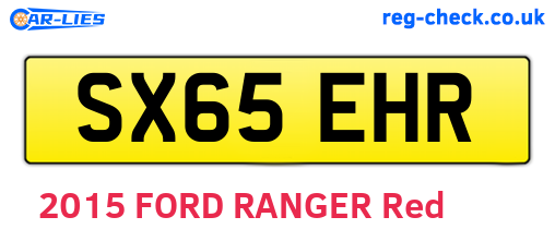 SX65EHR are the vehicle registration plates.
