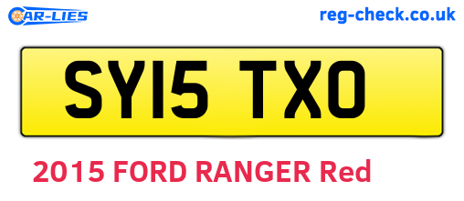 SY15TXO are the vehicle registration plates.