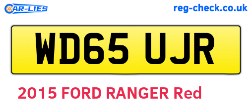 WD65UJR are the vehicle registration plates.