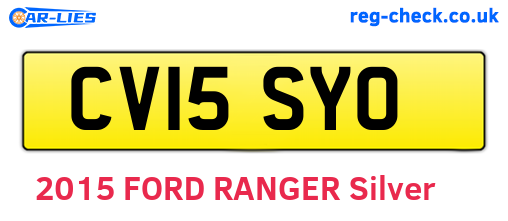 CV15SYO are the vehicle registration plates.
