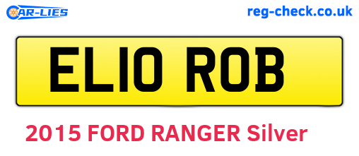 EL10ROB are the vehicle registration plates.